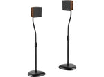 Mount-It! Height-Adjustable Speaker Floor Stand, Black, 2/Pack (MI-1232)