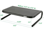 Allsop The Metal Art Jr. Monitor Stand, Pearl Black, 2/Pack (31958)