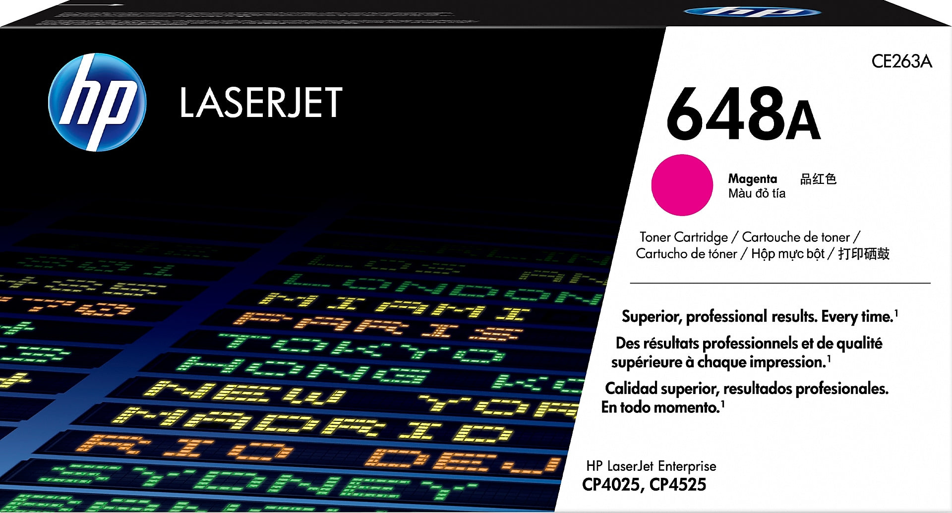 HP 648A Magenta Standard Yield Toner Cartridge, Prints Up to 11,000 Pages (CE263A)