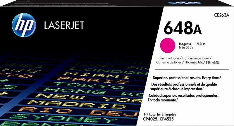 HP 648A Magenta Standard Yield Toner Cartridge, Prints Up to 11,000 Pages (CE263A)