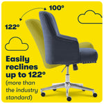 Serta Style Leighton Fabric Swivel Computer and Desk Chair, Blue (47925A)