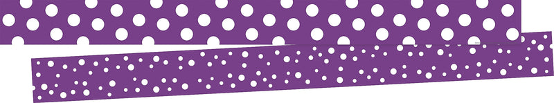 Barker Creek Double-Sided Border, 35" x 3", Dot to Dot Grape, 24/Pack (4437)