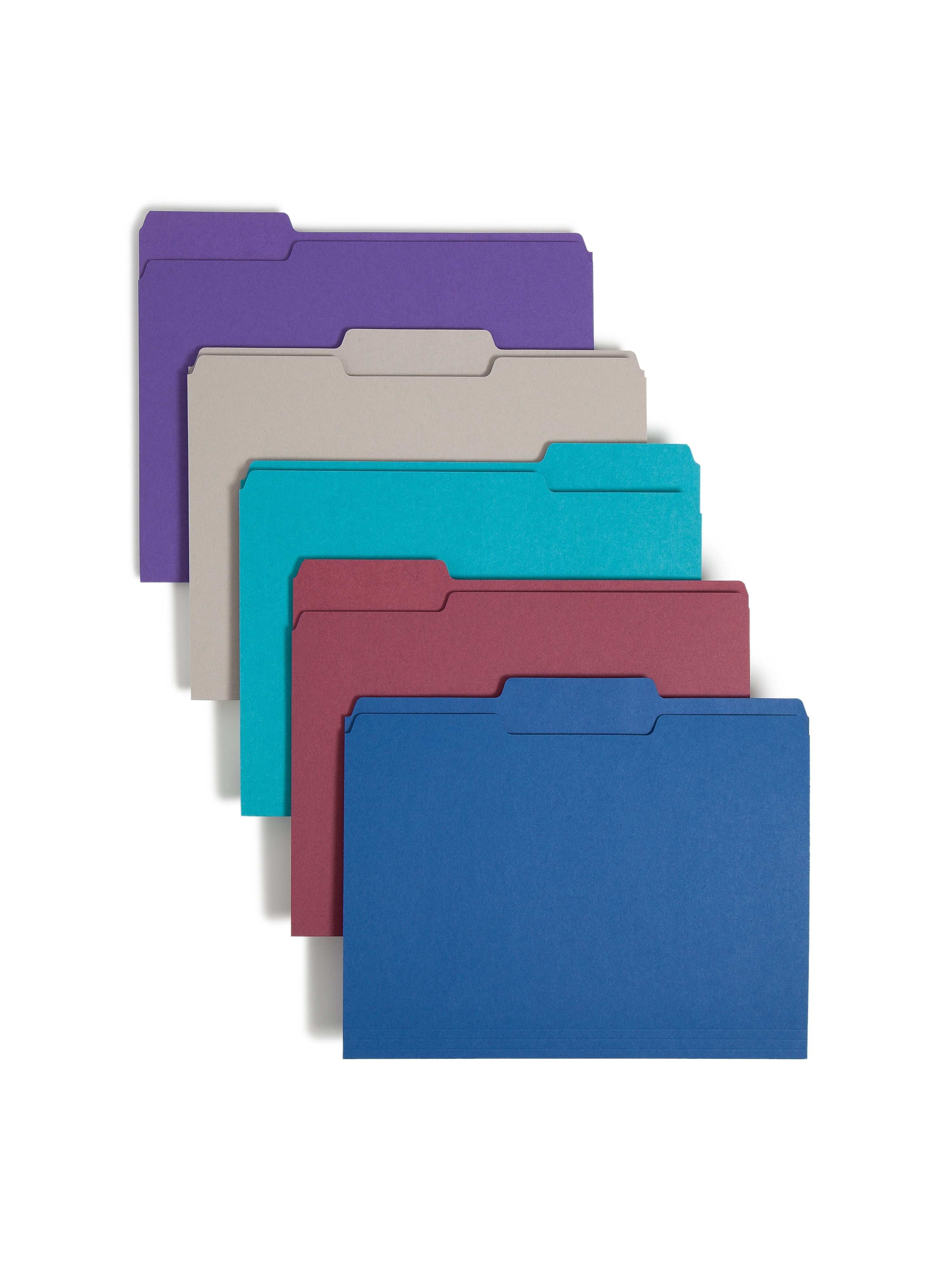 Smead File Folders, 1/3-Cut Tab, Letter Size, Assorted Colors, 100/Box (11948)