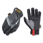 FastFit Work Gloves, Large, Black/Gray, Pair