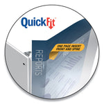 Quickfit D-Ring View Binder, 3 Rings, 1" Capacity, 11 X 8.5, Black