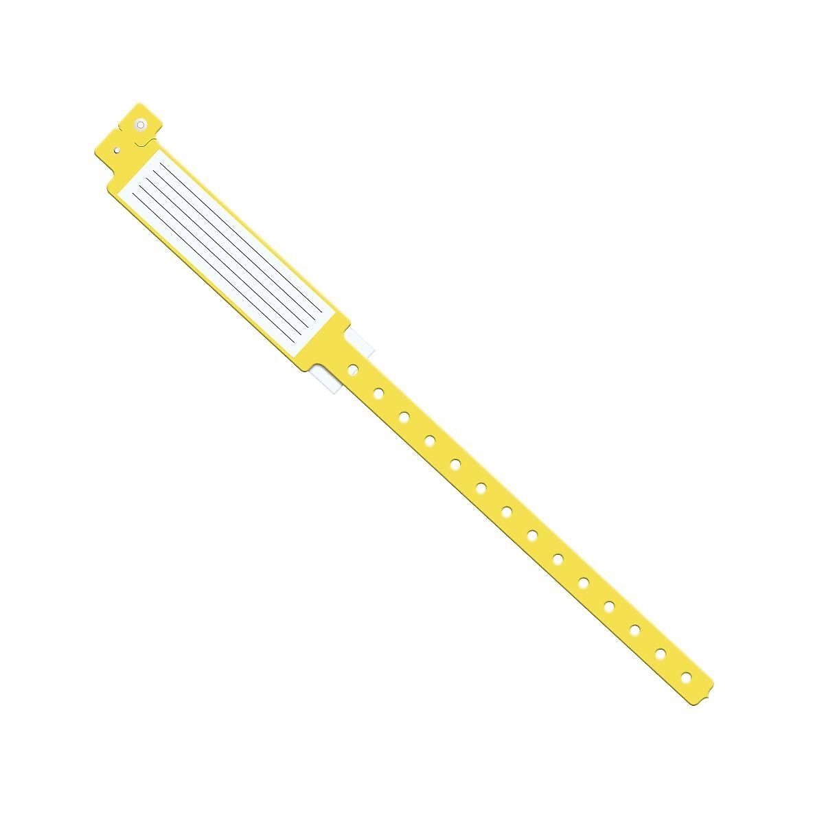 Medline Tamper Resistant Snap Closure ID Bands, Adult, Yellow, 250/Box