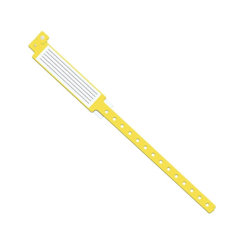 Medline Tamper Resistant Snap Closure ID Bands, Adult, Yellow, 250/Box