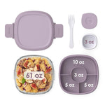 bentgo All-in-One Salad Container, 5-Compartment, Lavender, 61 oz. (BGLASSAL-L)
