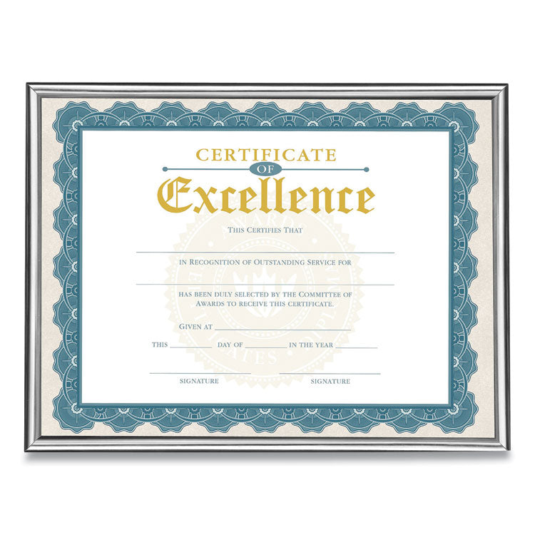 U-Channel Document Frame, 8.5 X 11, Silver