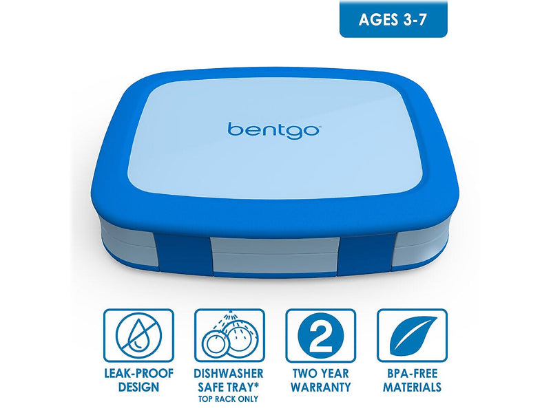 bentgo Kids Lunch Box, Blue, 19 oz. (BGOKIDS-B)