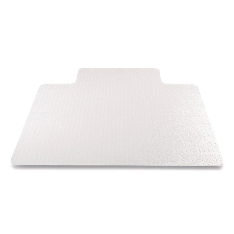 Antimicrobial Chair Mat, Medium Pile Carpet, 48 X 36, Lipped, Clear