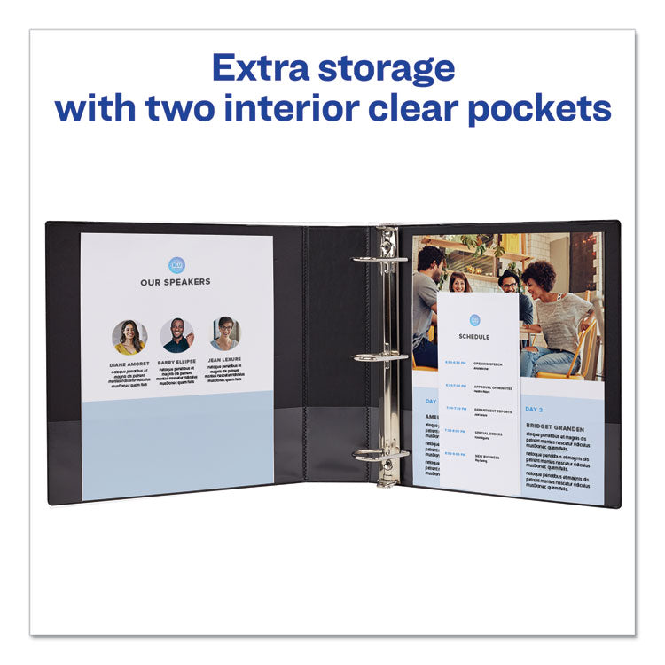 Durable Non-View Binder With Durahinge And Slant Rings, 3 Rings, 2" Capacity, 11 X 8.5, Blue