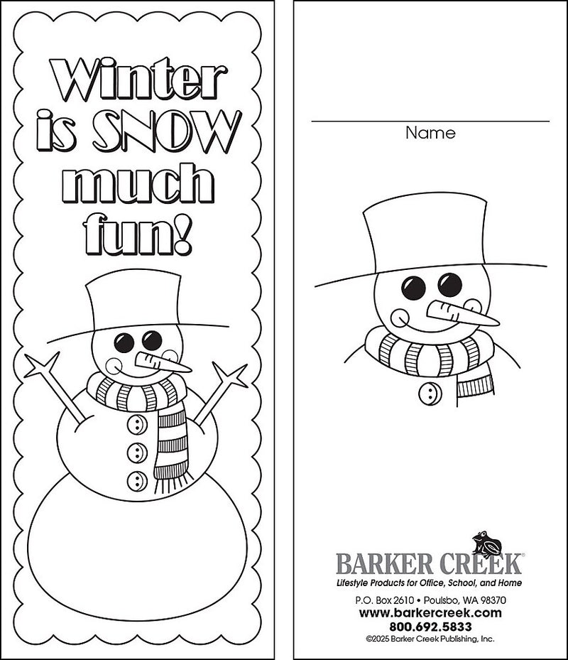 Barker Creek Celebrate Winter Bookmark Set, 60/Pack (LL2187)