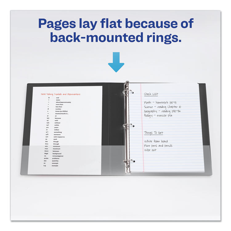 Durable Non-View Binder With Durahinge And Ezd Rings, 3 Rings, 1" Capacity, 11 X 8.5, Black, (8302)