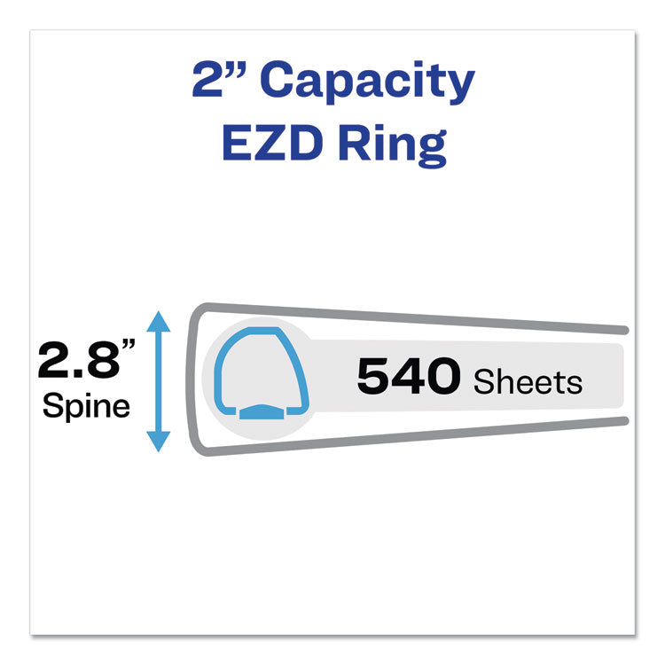 Durable Non-View Binder With Durahinge And Ezd Rings, 3 Rings, 2" Capacity, 11 X 8.5, Black, (8502)