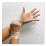 Single Use PVC Gloves, Powder-Free, Small, 2.5 mil Thick, Clear, 100/Box, 10 Boxes/Carton