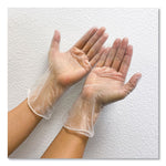 Single Use PVC Gloves, Powder-Free, Small, 2.5 mil Thick, Clear, 100/Box, 10 Boxes/Carton
