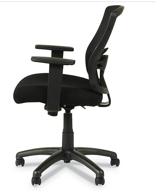 Alera Etros Mesh and Fabric Office Chair with Fixed Arms, Black (ALEET42ME10B)