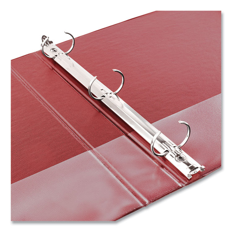 Economy Non-View Binder With Round Rings, 3 Rings, 1" Capacity, 11 X 8.5, Red, (3310)