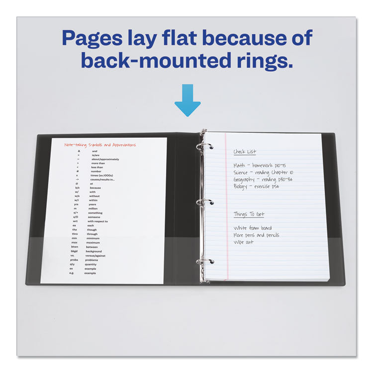 Economy Non-View Binder With Round Rings, 3 Rings, 1" Capacity, 11 X 8.5, Black, (3301)