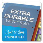Poly 1-Pocket Index Dividers, 8-Tab, 11 x 8.5, Assorted