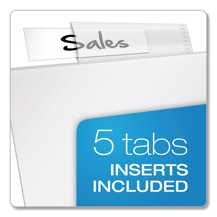 Poly Ring Binder Pockets, 8.5 x 11, Clear, 5/Pack