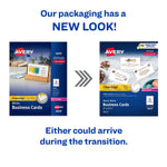 Avery Clean Edge Business Cards, 2" x 3 1/2", Matte White, 2000 Per Pack (5870)