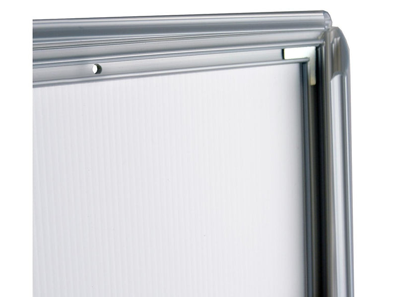 Azar Poster Holder, 8.5" x 11", Wall Mounted, Silver, Plastic, 4/Pack (300336-SLV-4PK)