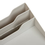 Mind Reader 5-Compartment Plastic Desk Tray, Beige (ANCHBOX5-BEI)