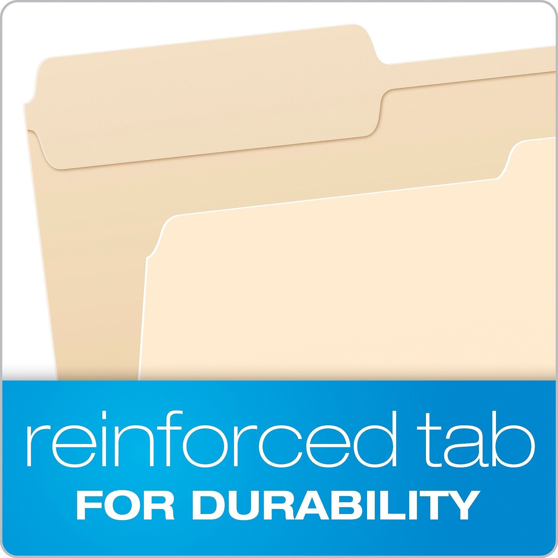Pendaflex Heavy Duty File Folder, 1-Tab, Assorted, Legal Size, Manila, 100/Box (R753 1/3)