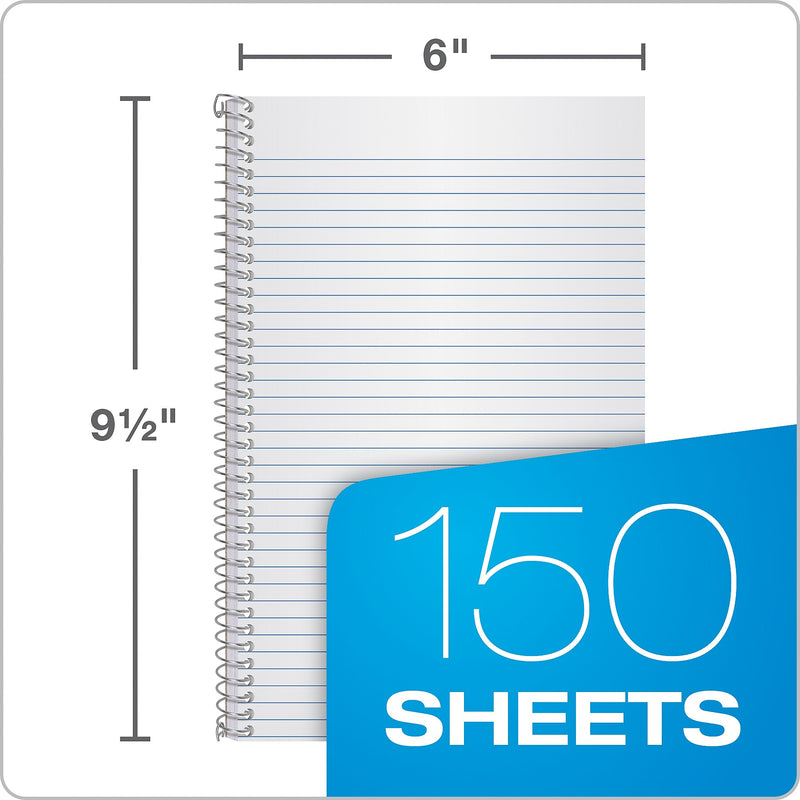 Oxford Earthwise 3-Subject Notebooks, 6" x 9.5", College Ruled, 150 Sheets (25-447R)