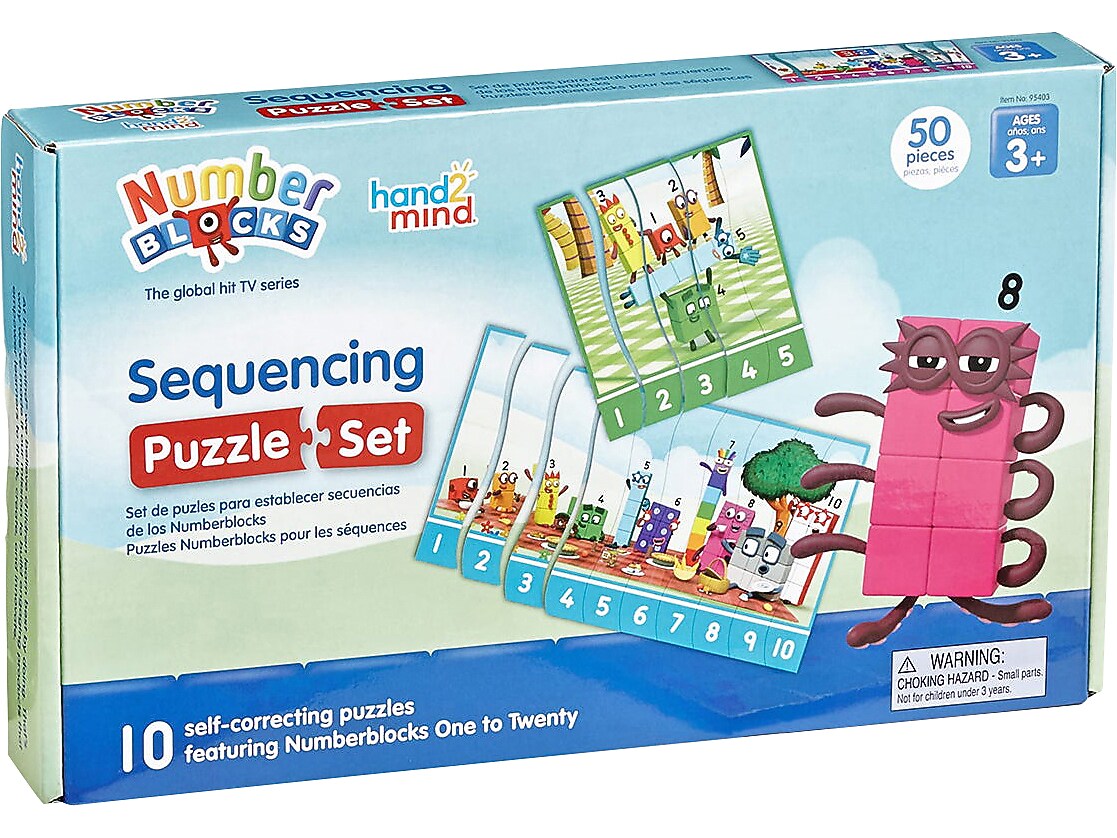 hand2mind Numberblocks Sequencing Puzzle Set (95403)