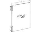 Azar Sign Holder, 11.75" x 17", Vertical, Wall Mounted, Clear, Acrylic, 10/Pack (103308)