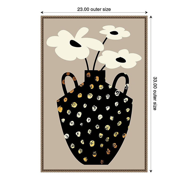 Amanti Art Vase Floral II by Incado Framed Canvas Wall Art Print, 23" x 33" (A42678299711)