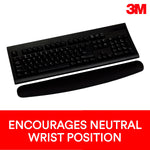 3M Foam Non-Skid Wrist Rests, Black (WR209MB)