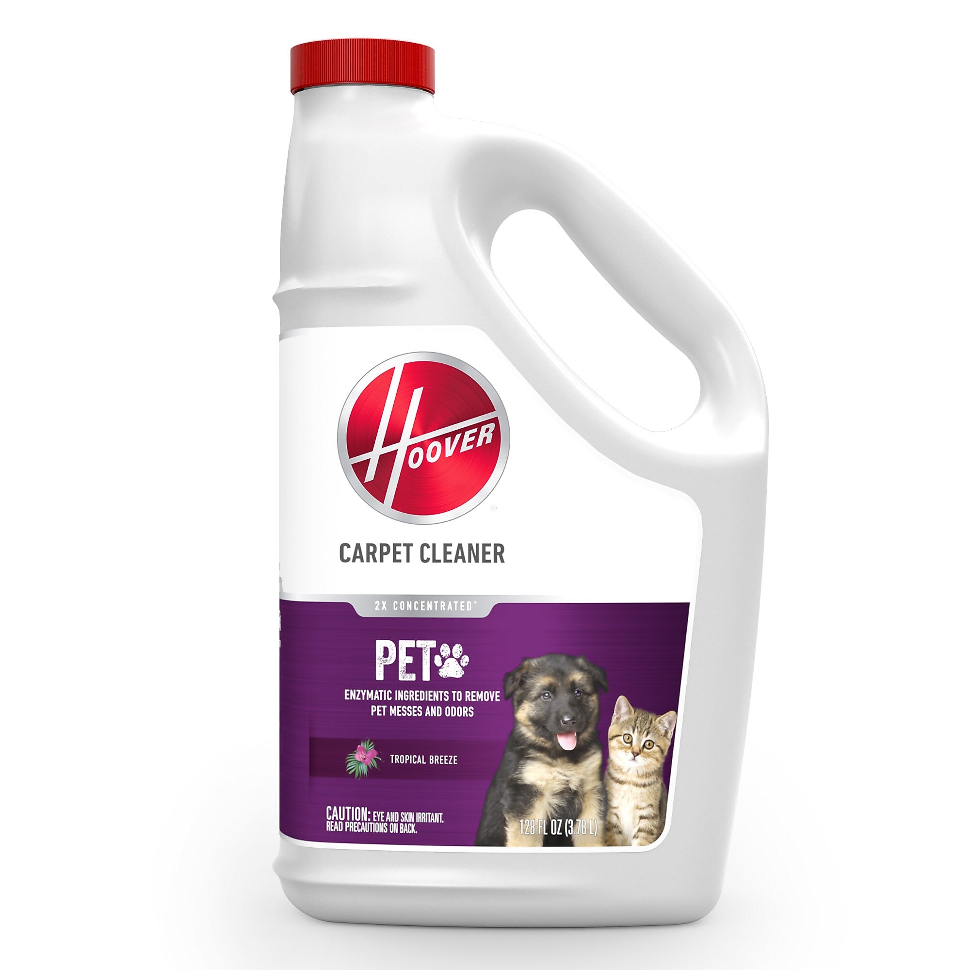 Hoover Pet Carpet Cleaner, Liquid, Tropical Breeze Scent, 128 oz. (AH31933)