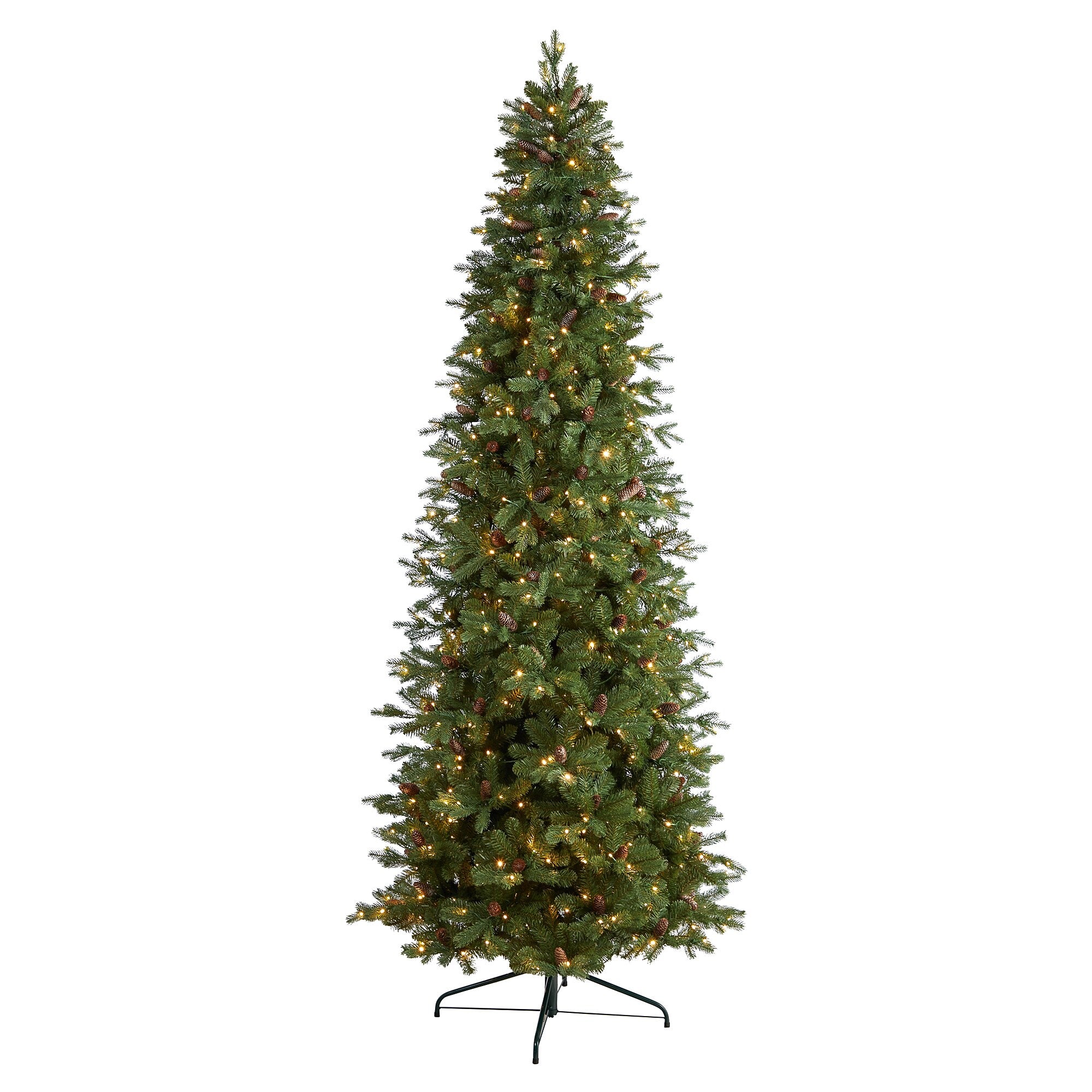 Nearly Natural 10-ft Fraser Fir Artificial Christmas Tree with 780 Multicolor LED Lights and 2327 Bendable Branches (T3265)