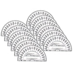 Charles Leonard 180-Degree Protractor, 4", Clear, 12/Pack, 3 Packs/Bundle (CHL77104IP-3)