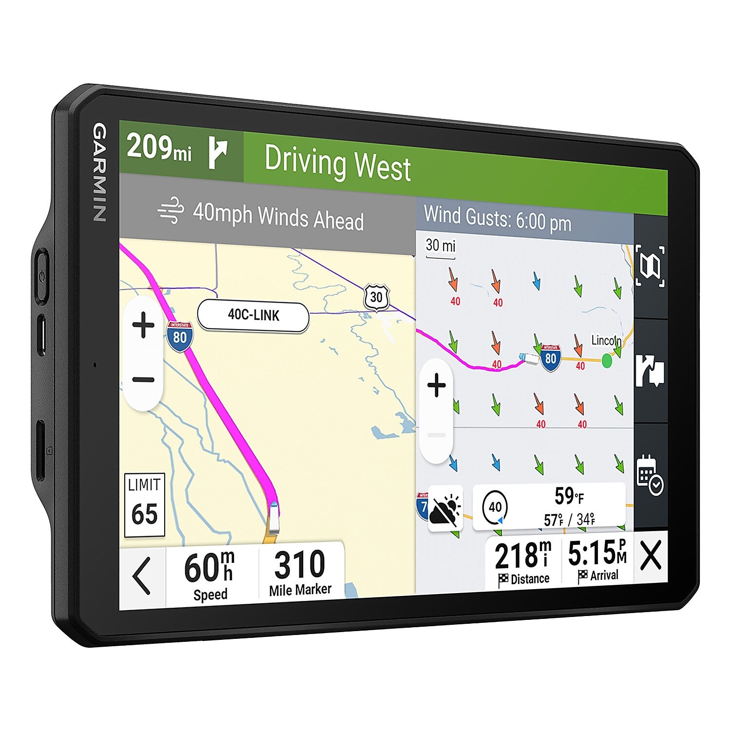 Garmin dezl OTR820 8" GPS Truck Navigator, Black (010-02925-00)
