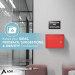 AdirOffice Steel Multipurpose Drop Box Interoffice Mailbox, Medium, Red (631-02-RED-PKG)