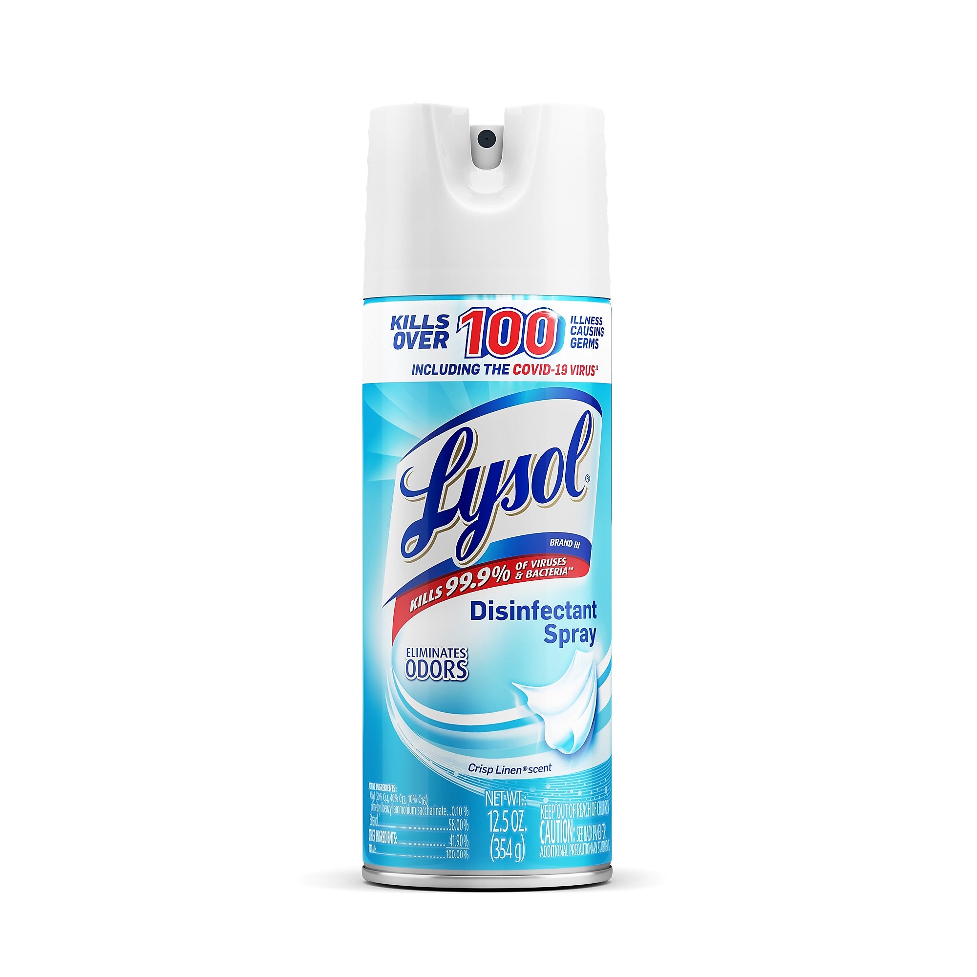 Lysol Disinfectant Spray, Crisp Linen, 12.5 oz. (RAC74186EA)