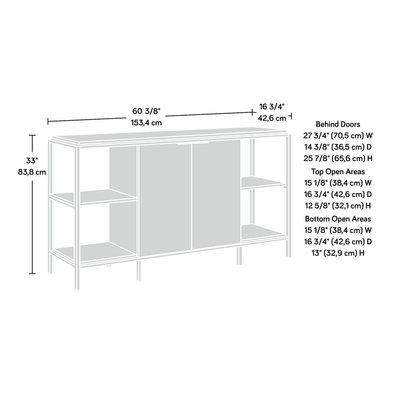 Sauder International Lux Credenza TV Stand, Screens up to 65", Sindoori Mango (428195)
