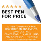 BIC Round Stic Grip Xtra Comfort Ballpoint Pens, Medium Point, 1.2mm, Blue Ink, Dozen (GSMG11BE)