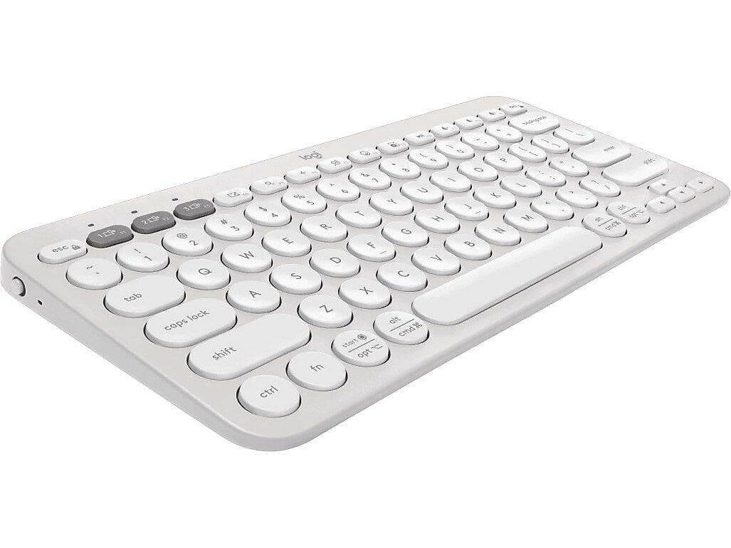 Logitech Pebble Keys 2 K380s Wireless Keyboard, Tonal White (920-011776)