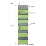 Household Essentials 6 Pocket Plastic/Poly Over the Door Hanging Oranizer, 57" x 15" x 7", Lime (2167-1)