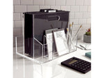Russell+Hazel 5-Compartment Acrylic Mobile Caddy, Clear (93921)