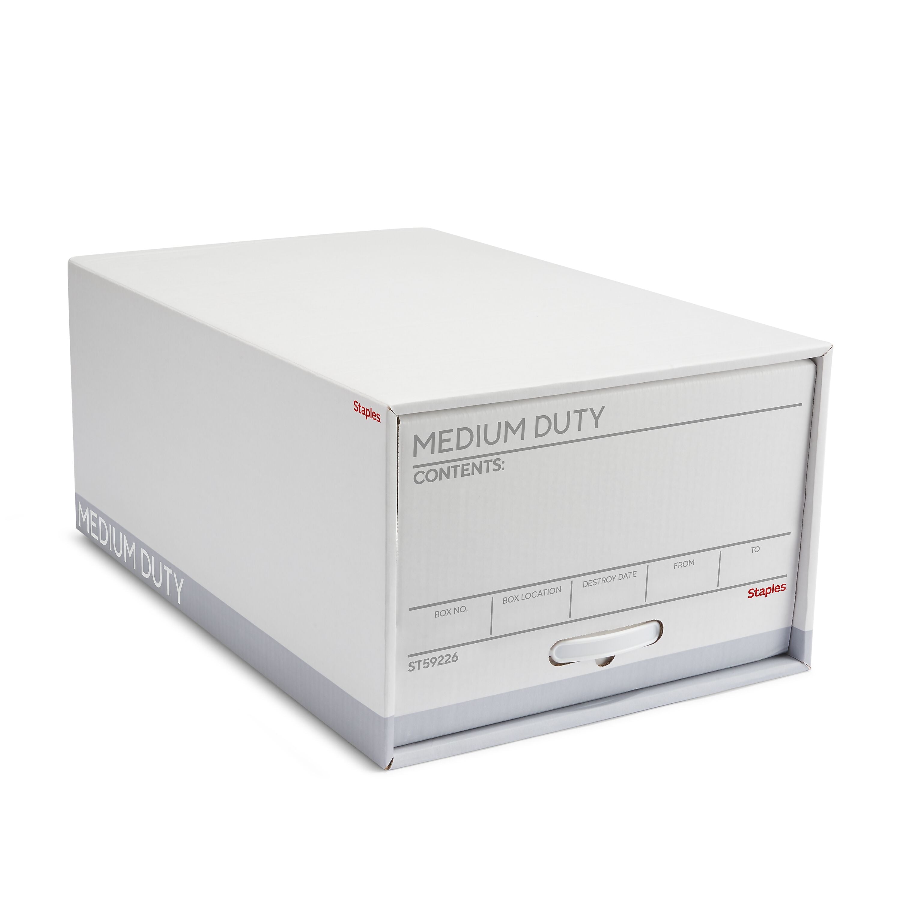 Staples Medium Duty File Drawers, Legal, White/Gray, 6/Carton (TR59226)