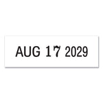 Self-Inking Date Stamp, 5 Years, 1" X 0.38", Black Ink