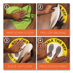 Besafe Messaging Floor Decals, Be Smart Stand Apart; Knife/fork; Thank You, 12" Dia., Green/white, 60/carton