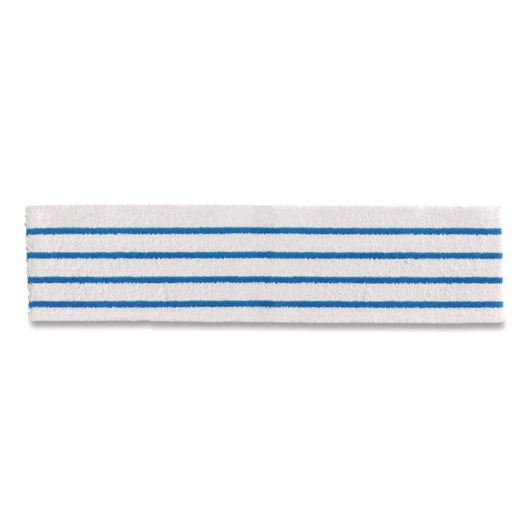 Disposable Microfiber Pad, 4.75 x 19, White/Blue Stripe, 50/Pack, 3 Packs/Carton